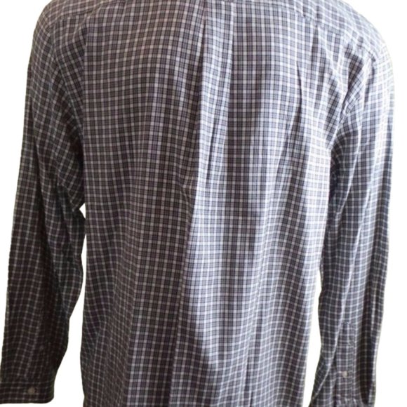 NWT Chaps Classic Fit Checked Twill Casual Button down shirt Tag XL - Picture 8 of 11